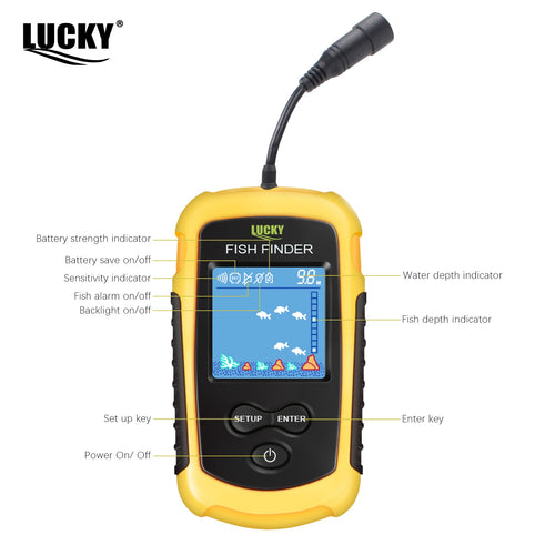 "Portable Sonar for Fishing - Fish and Depth Detectors