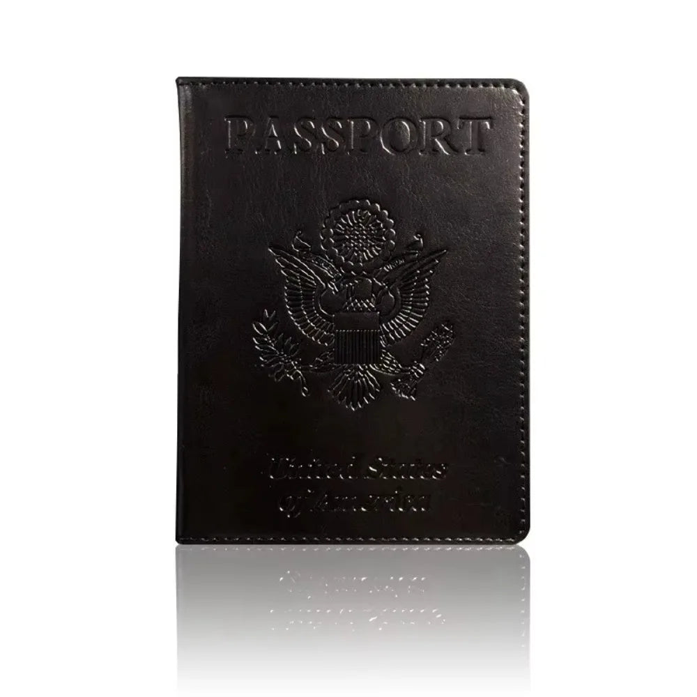 Passport Holder Cover Wallet Travel Essentials RFID Blocking Leather Card Case International Travel Must Haves Travel Accessorie