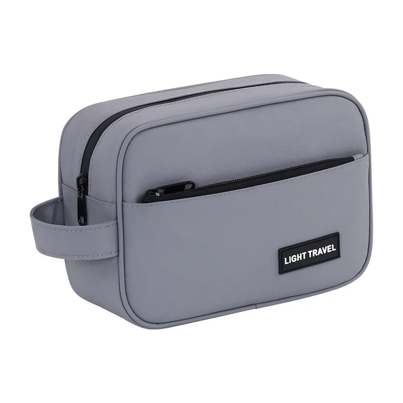 Travel essential men's makeup bag, portable cosmetic organizer, high-quality waterproof pouch, bathroom storage bag handbag