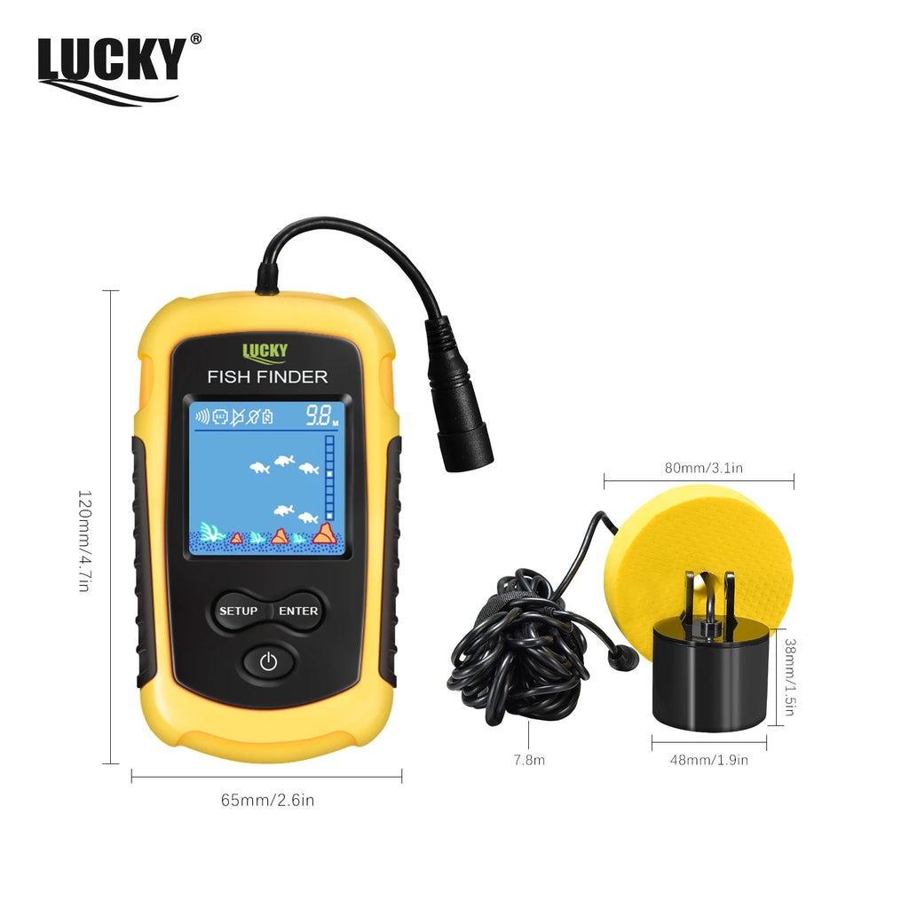 "Portable Sonar for Fishing - Fish and Depth Detectors