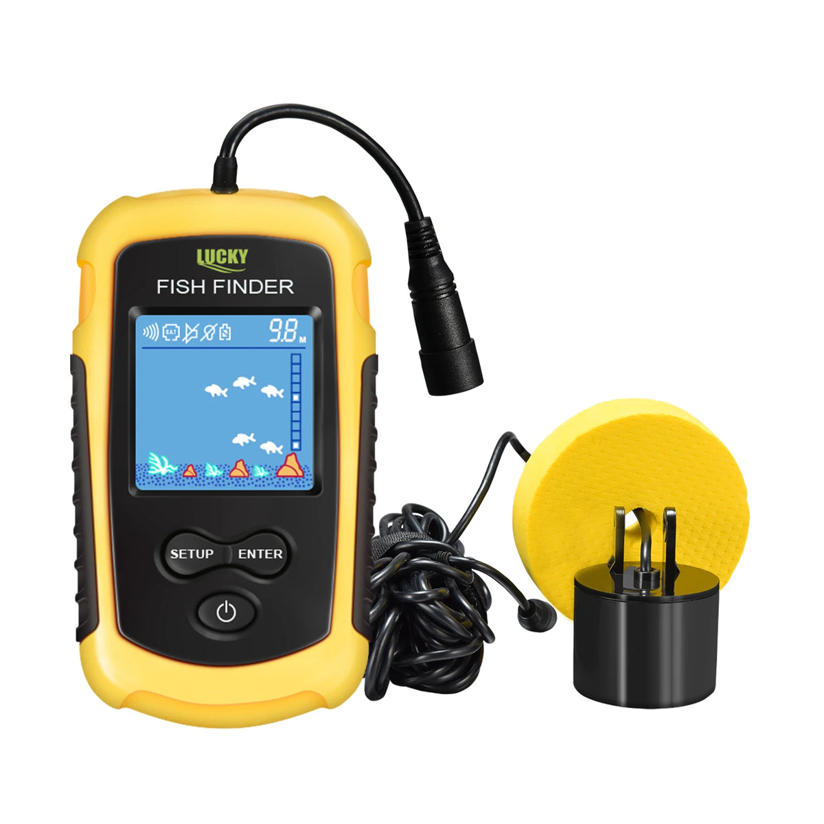 "Portable Sonar for Fishing - Fish and Depth Detectors