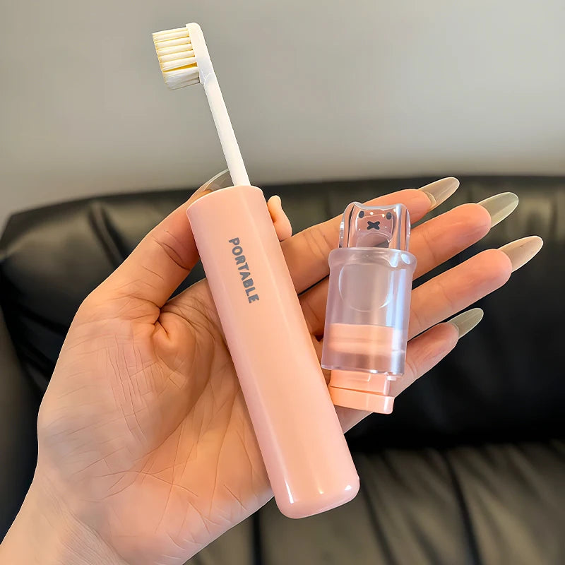 1pcs，Two-in-One Portable Toothbrush Set with Toothbrushes and Toothpaste Organizer – Must-Have Travel Essential