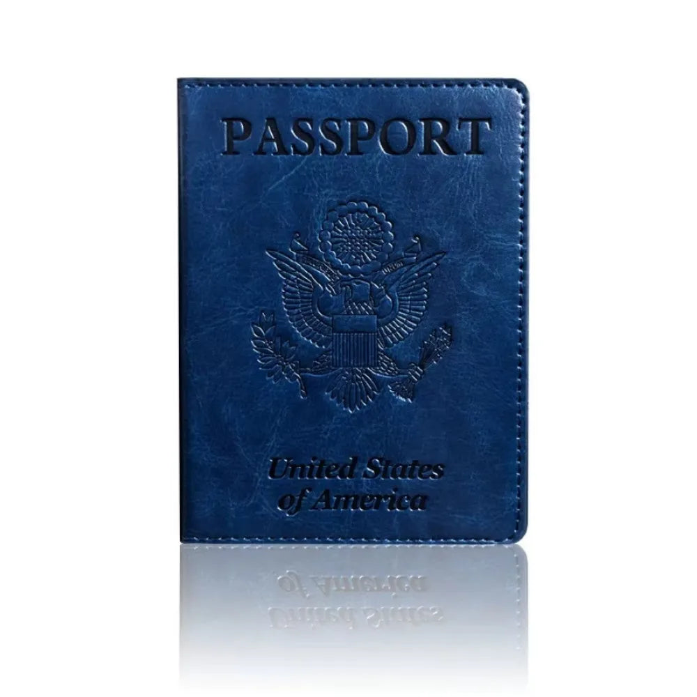 Passport Holder Cover Wallet Travel Essentials RFID Blocking Leather Card Case International Travel Must Haves Travel Accessorie