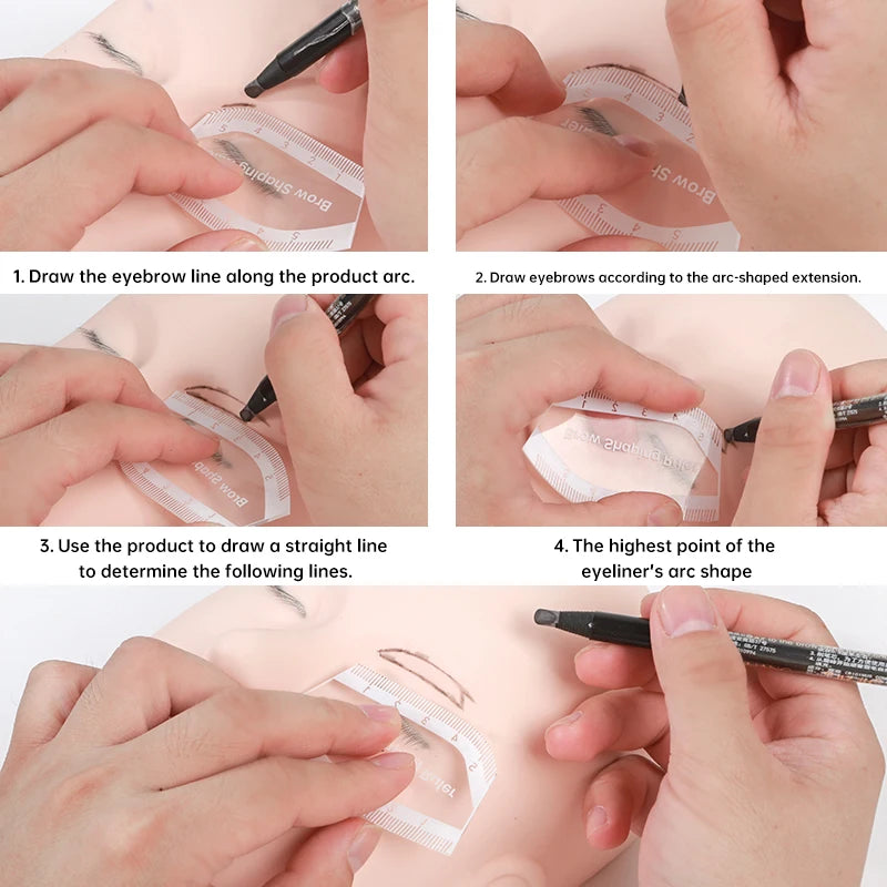 1PC Brow Mapping Ruler Eyebrow Shaping Ruler 1 Minute Fast Drawing Design Brow Easy Tool Microblading Permanent Mekup Stencils