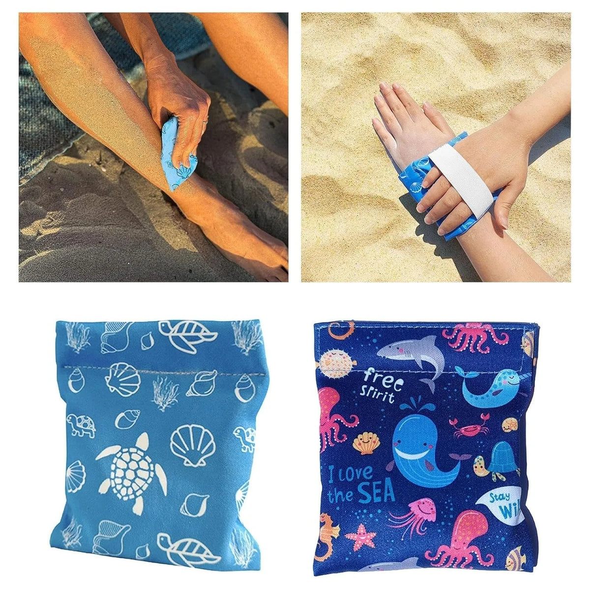 Beach Vacation Essentials Sand Remover Bag Magic Sand Wipe Off Mitt Travel Must Haves for Surfing Swimming Camping Gadgets