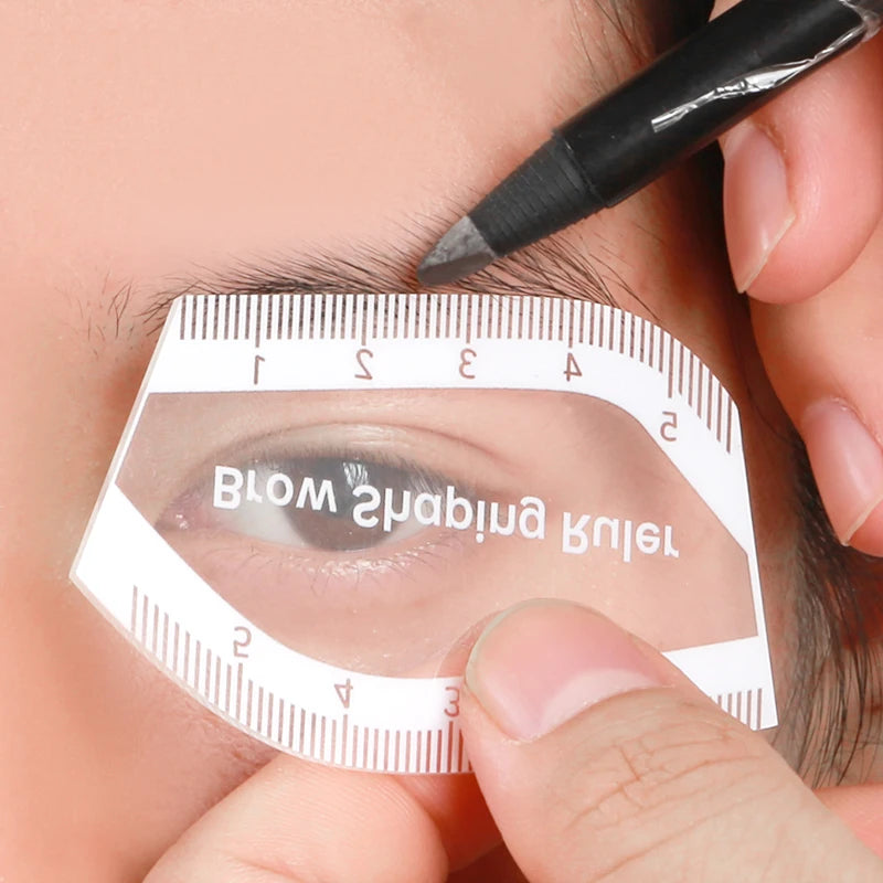 1PC Brow Mapping Ruler Eyebrow Shaping Ruler 1 Minute Fast Drawing Design Brow Easy Tool Microblading Permanent Mekup Stencils